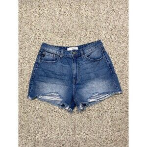 7/27 Kancan High Rise Distressed Raw Fray Hem Shorts